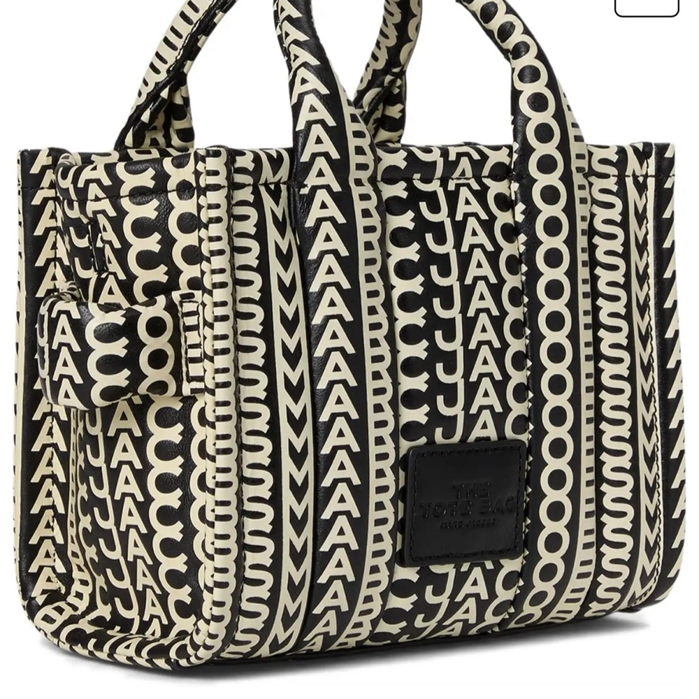 Authentic Marc Jacobs Black and Cream Logo Tote